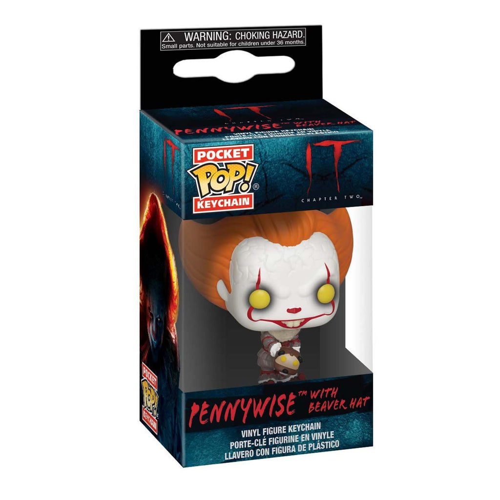 Funko It Chaper 2 POP Pennywise Beaver Hat Keychain Figure