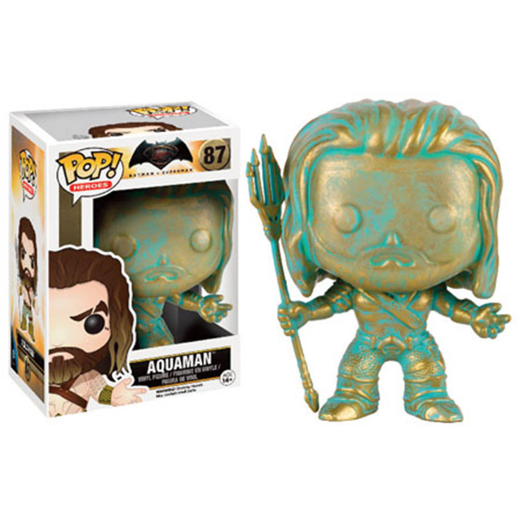 Funko Batman Vs Superman Exclusive POP Aquaman Patina Vinyl Figure