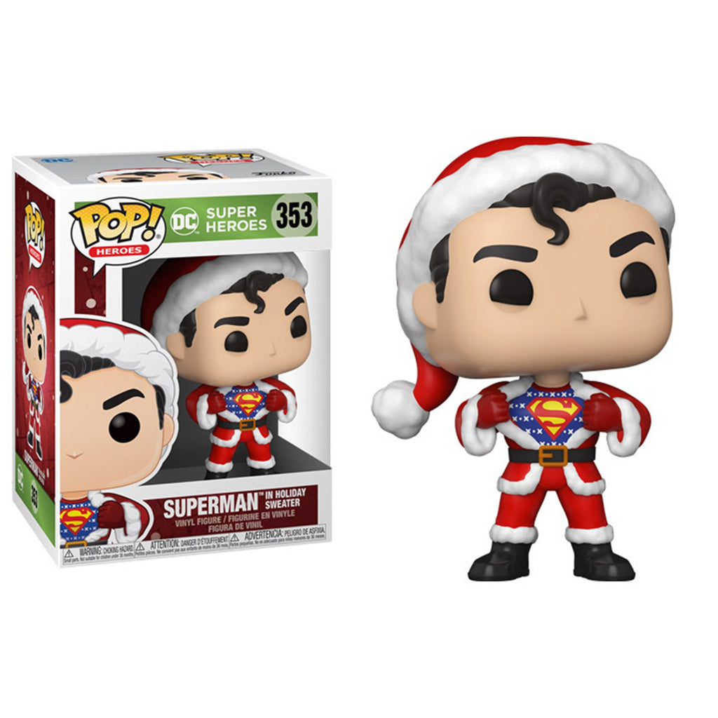 Funko DC POP Holiday Superman In Sweater Vinyl Figure