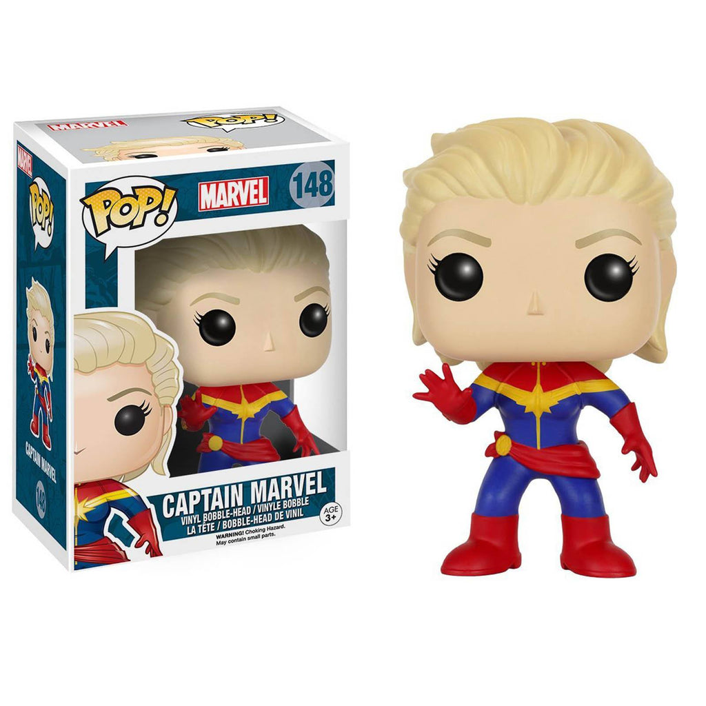 Funko Marvel POP Unmasked Captain Marvel Bobble Head Vinyl Figure