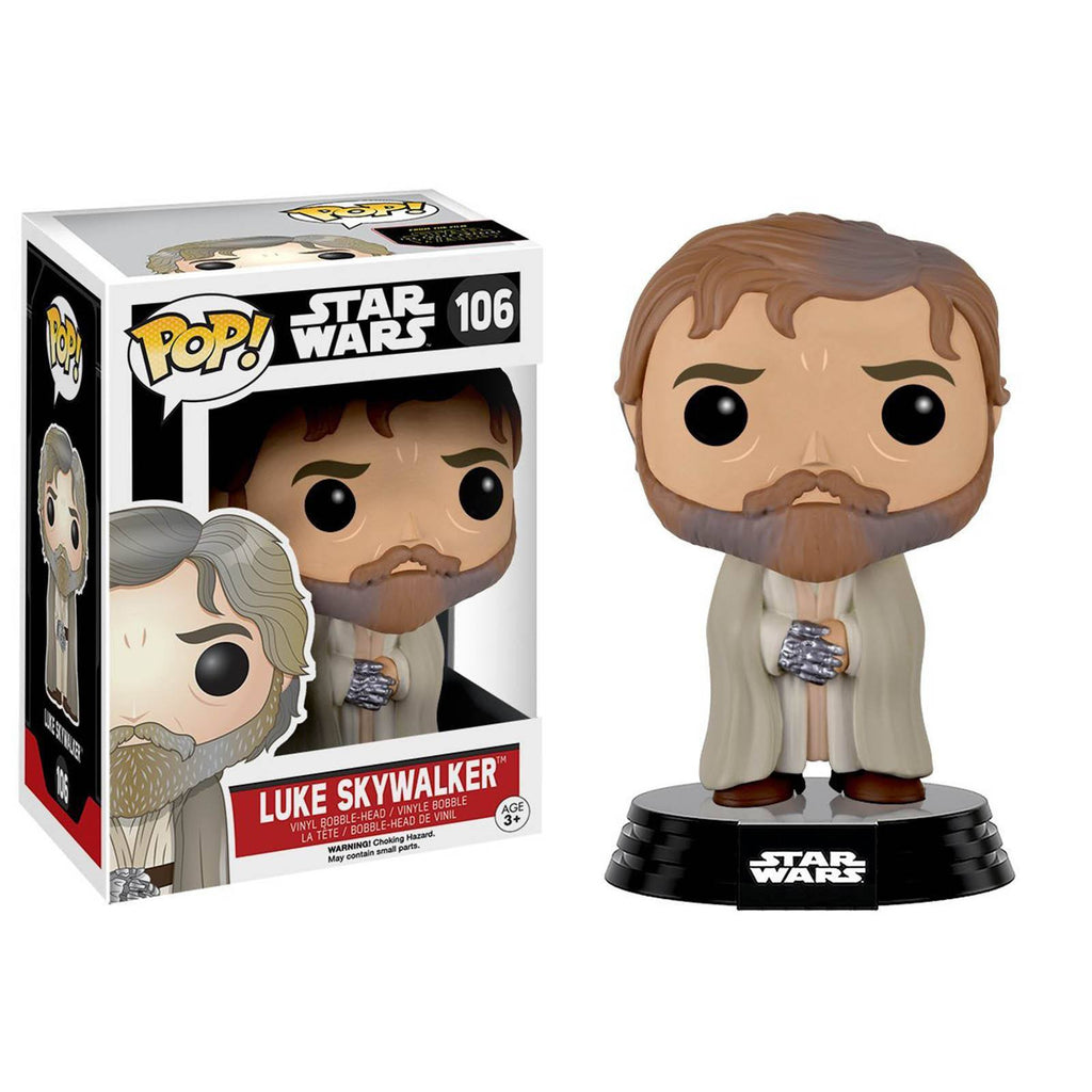 Funko Star Wars Force Awakens POP Bearded Luke Skywalker Bobble Head Vinyl Figure