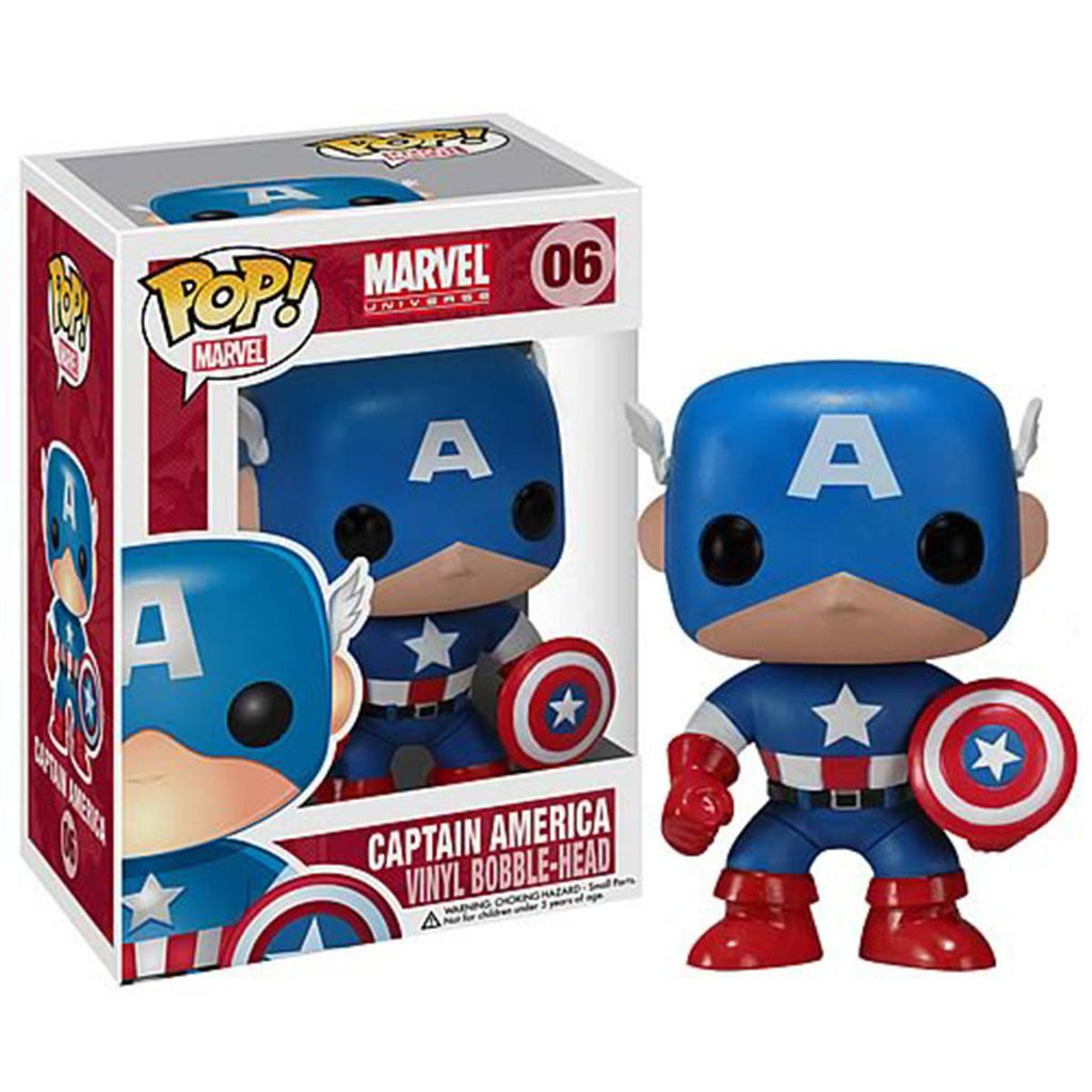 Marvel POP Heroes Captain America Vinyl Bobble Head Figure