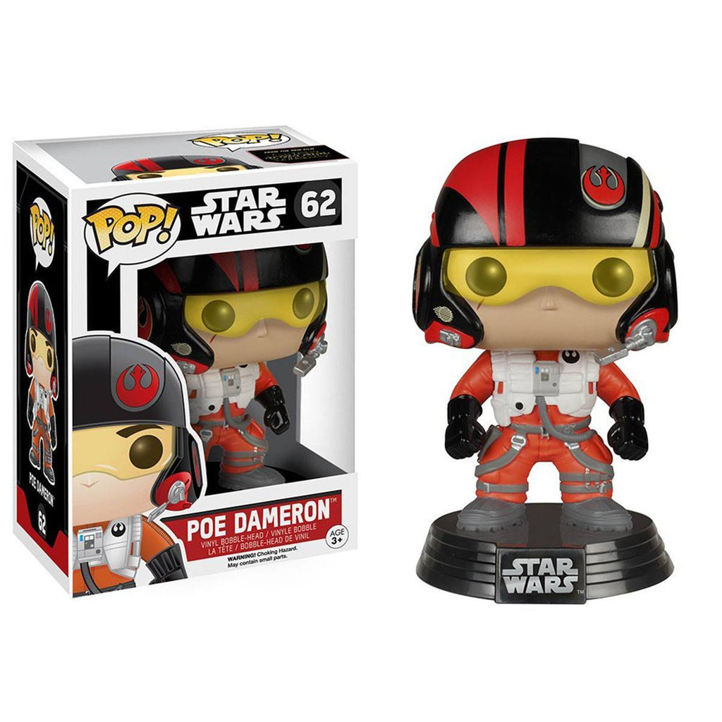 Star Wars Force Awakens POP Poe Dameron Bobble Head Vinyl Figure
