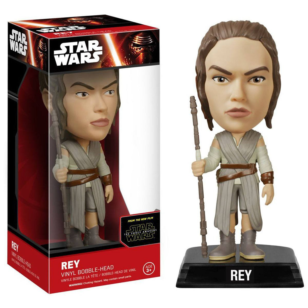 Star Wars Force Awakens Wacky Wobbler Rey Bobble Head Figure - Radar Toys