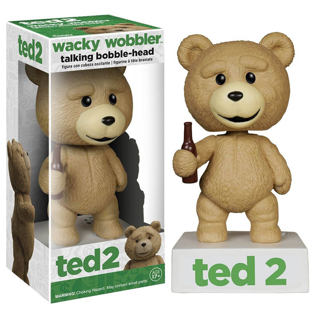 Talking Bobble Ted Talking Wacky Wobbler Bobble Head Figure β Radar Toys