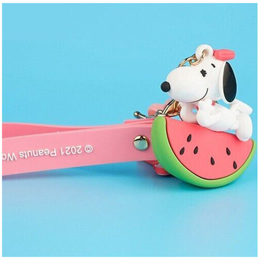 Peanuts Belle With Watermelon Mini Figure Keychain