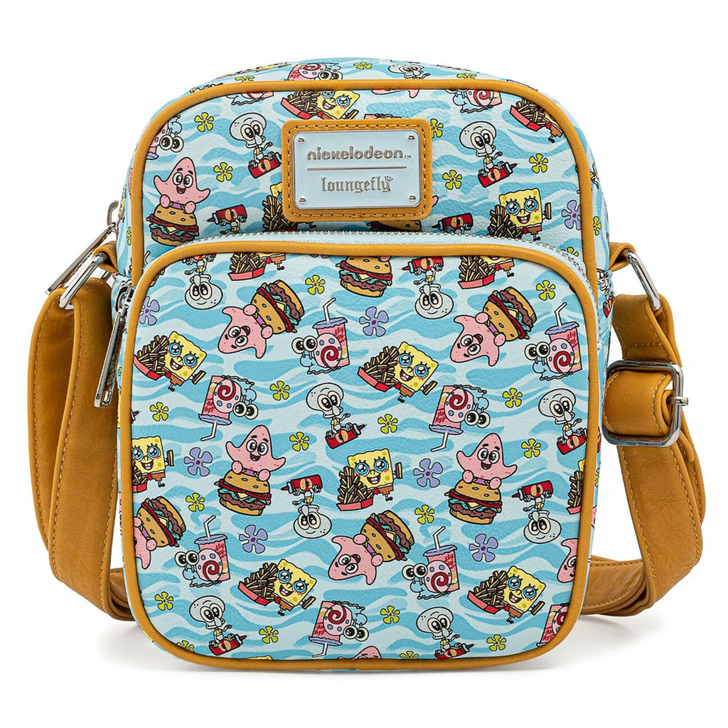 Loungefly SpongeBob SquarePants Gang All Over Print Passport Bag