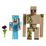 Mattel Minecraft Steve And Iron Golem Figure Set - Radar Toys