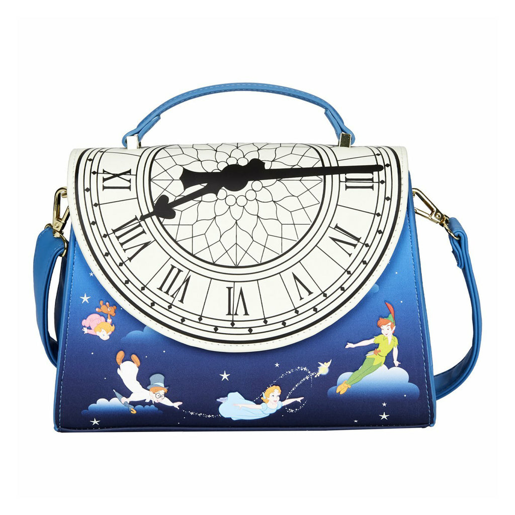 Loungefly Disney Peter Pan Glow Clock Crossbody Bag Purse