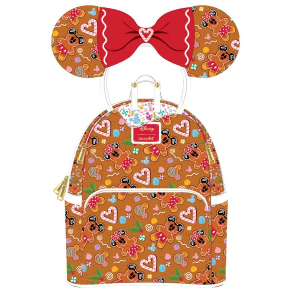 Loungefly Disney Gingerbread All Over Print Mini Backpack With Headband