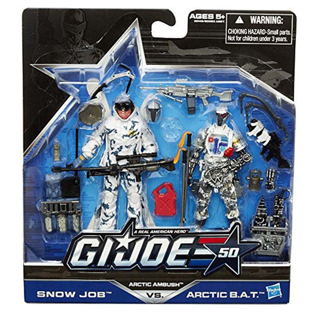 G.I. Joe 50th Anniversary Arctic Ambush Snow Job Vs Arctic B.A.T. Action Figure