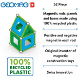 Geomag Green Classic Panels Recycled 52 Piece Building Set - Radar Toys