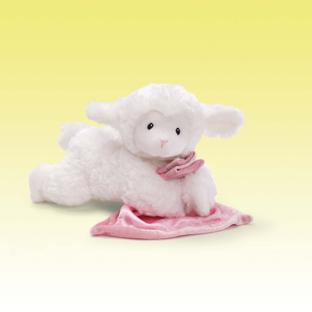 Gund Baby Lena Lamb With Pink Blanket 6 Inch Plush Figure - Radar Toys