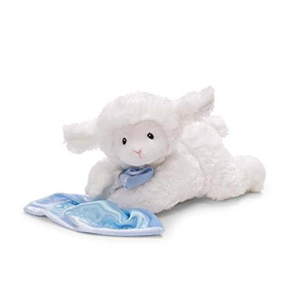 Gund Lena Lamb With Blue Blanket 6 Inch Plush Figure 319895