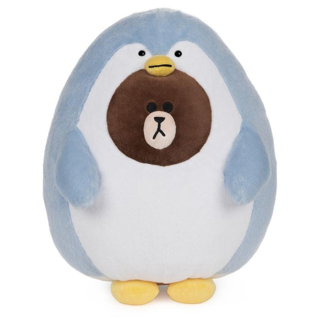 Gund Line Friends Pengo Brown Penguin Bear 12 Inch Plush Figure - Radar Toys