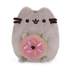 Gund Pusheen With Donut 4 Inch Plush Dangler Figure 6056172 - Radar Toys