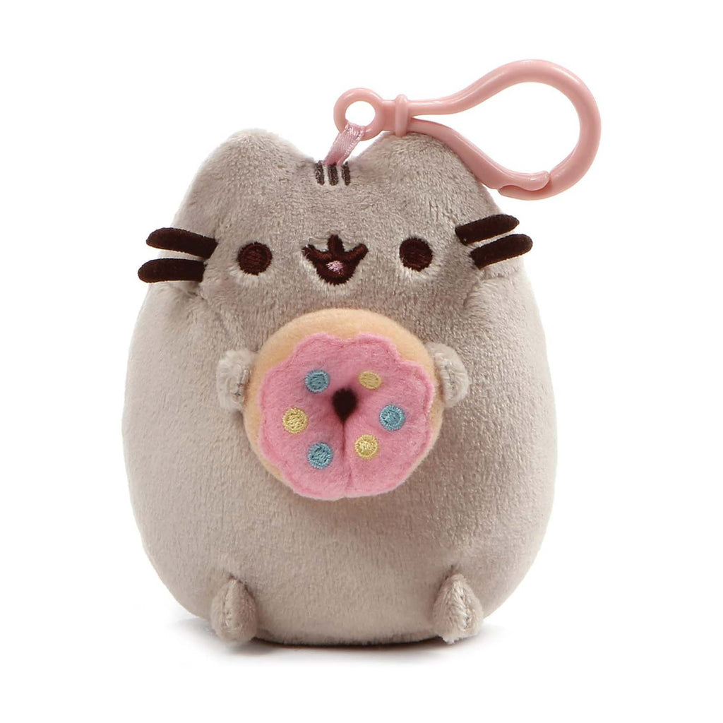Gund Pusheen With Donut 5 Inch Plush Backpack Clip
