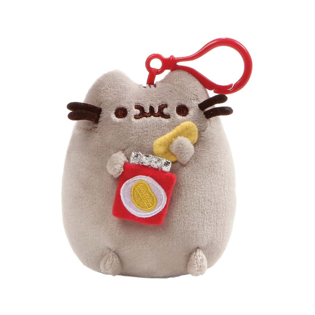 Gund Pusheen With Potato Chips 5 Inch Plush Backpack Clip
