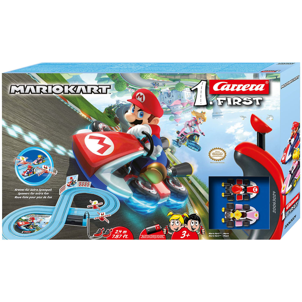 Carrera First Mario Kart Mario And Peach Slot Car Racing Set