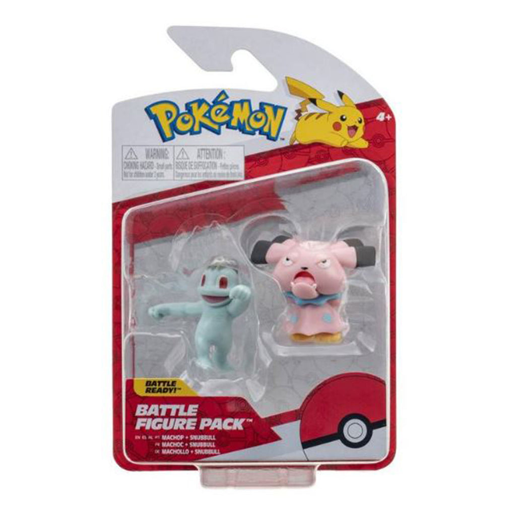 Pokemon Machop And Snubbull Battle Figure Pack - Radar Toys