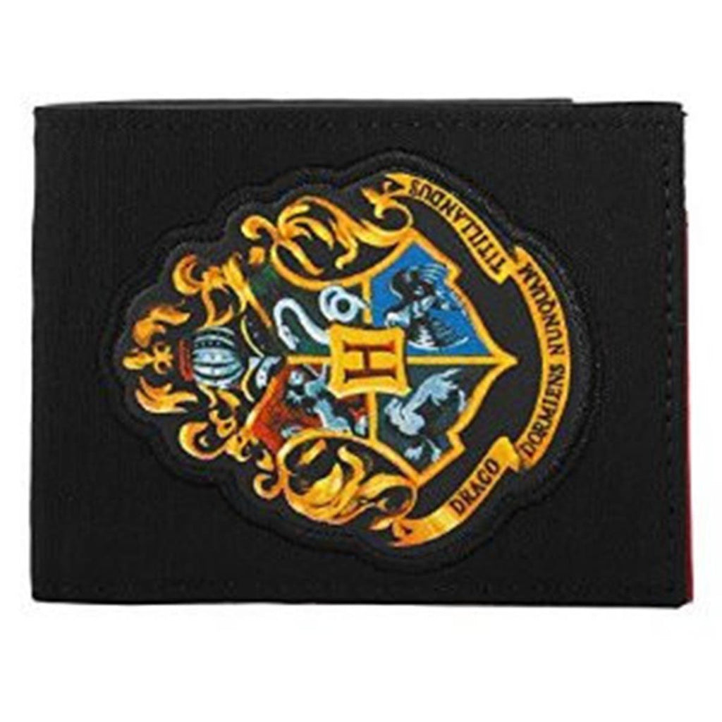Harry Potter Hogwarts Patch Logo Bi-Fold Black Wallet - Radar Toys