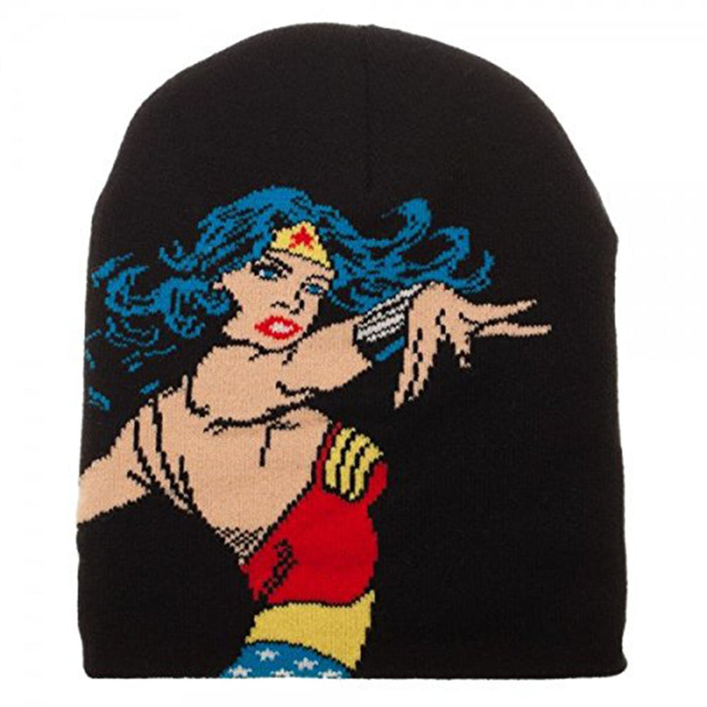 DC Comics Wonder Woman Jacquard Knit Slouch Beanie Hat