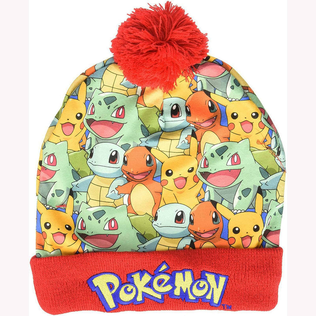 Pokemon Starter Group Pom Cap Beanie