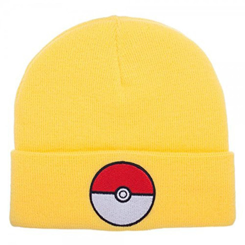 Pokemon Yellow Cuff Pokeball Beanie