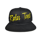 Radar Toys Yellow Lettering Black Snapback Hat - Radar Toys