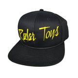 Radar Toys Yellow Lettering Black Snapback Hat - Radar Toys