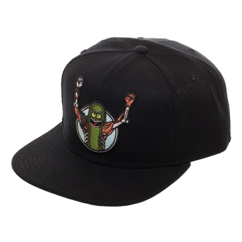 Rick And Morty Pickle Rick Core Black Snapback Hat