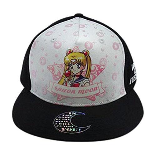 Sailor Moon Love And Justice Black White Adjustable Hat
