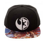 Star Wars Sublimated Bill Split Logo Snapback Hat - Radar Toys
