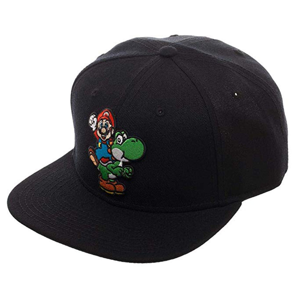 Super Mario Mario Yoshi Core Black Adjustable Hat