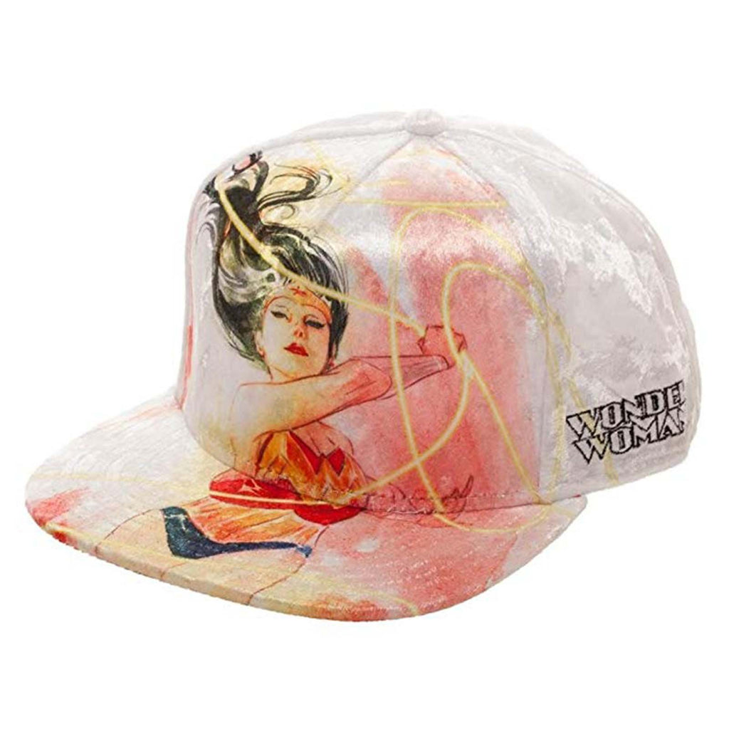 Wonder Woman Velvet Adjustable Snapback Hat