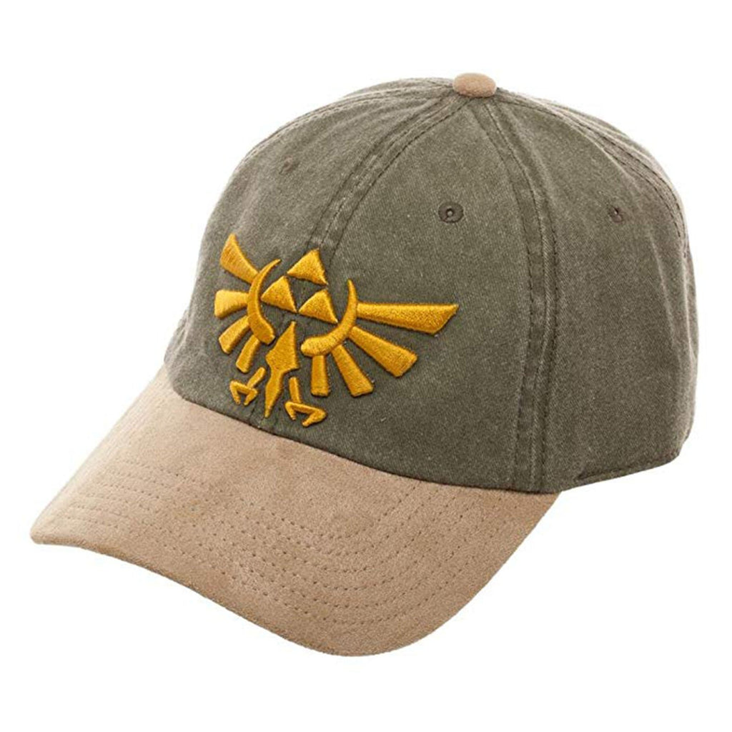 Zelda Green Dyed Suede Curved Bill Hat