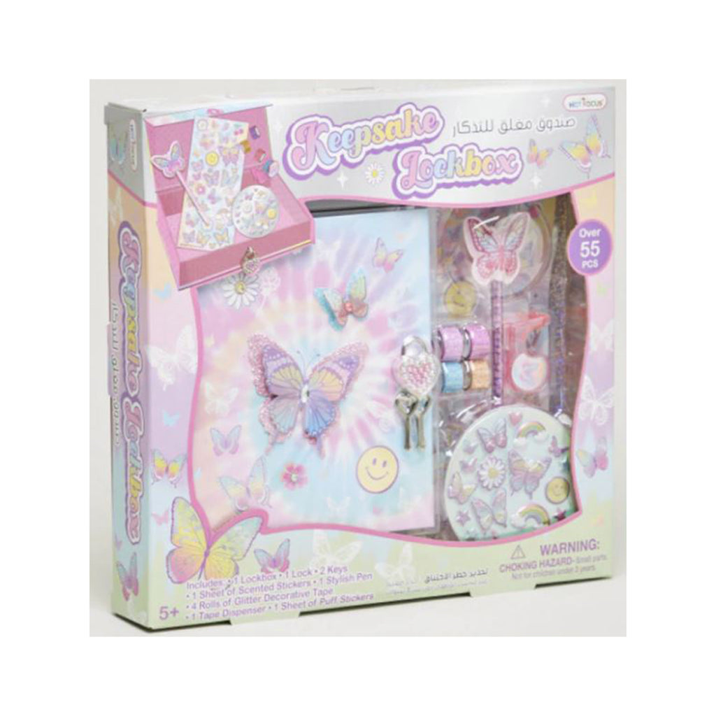 Hot Focus Tie Dye Butterfly Keepsake Lockbox Set