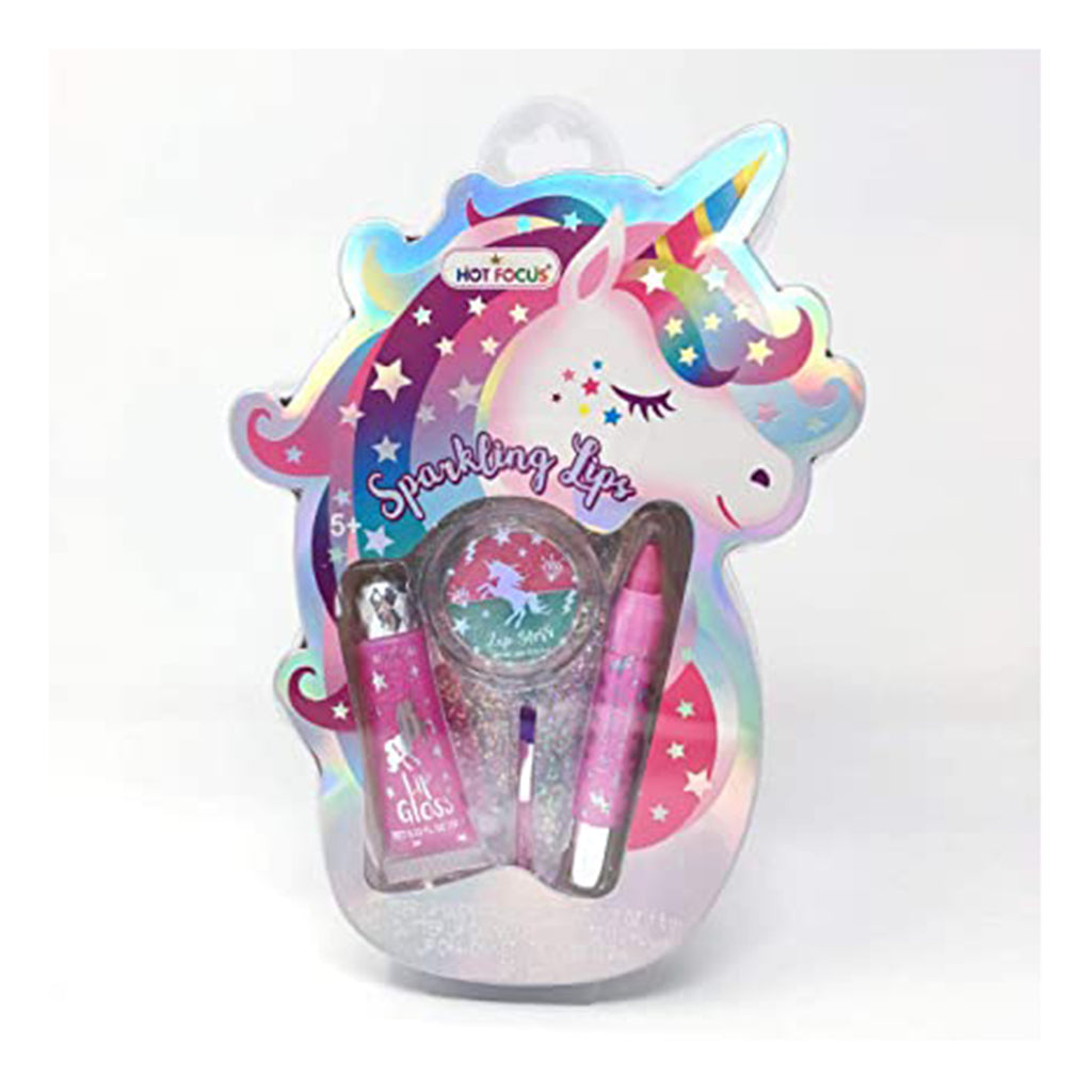 Hot Focus Unicorn Sparkling Lips Cosmetic Set