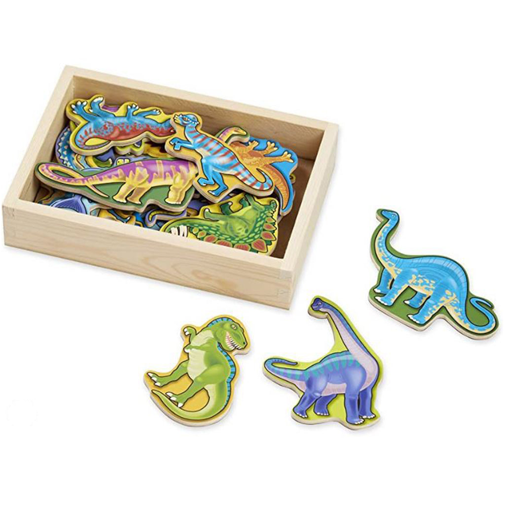 Melissa And Doug Dinosaur Wooden Magnet Set - Radar Toys