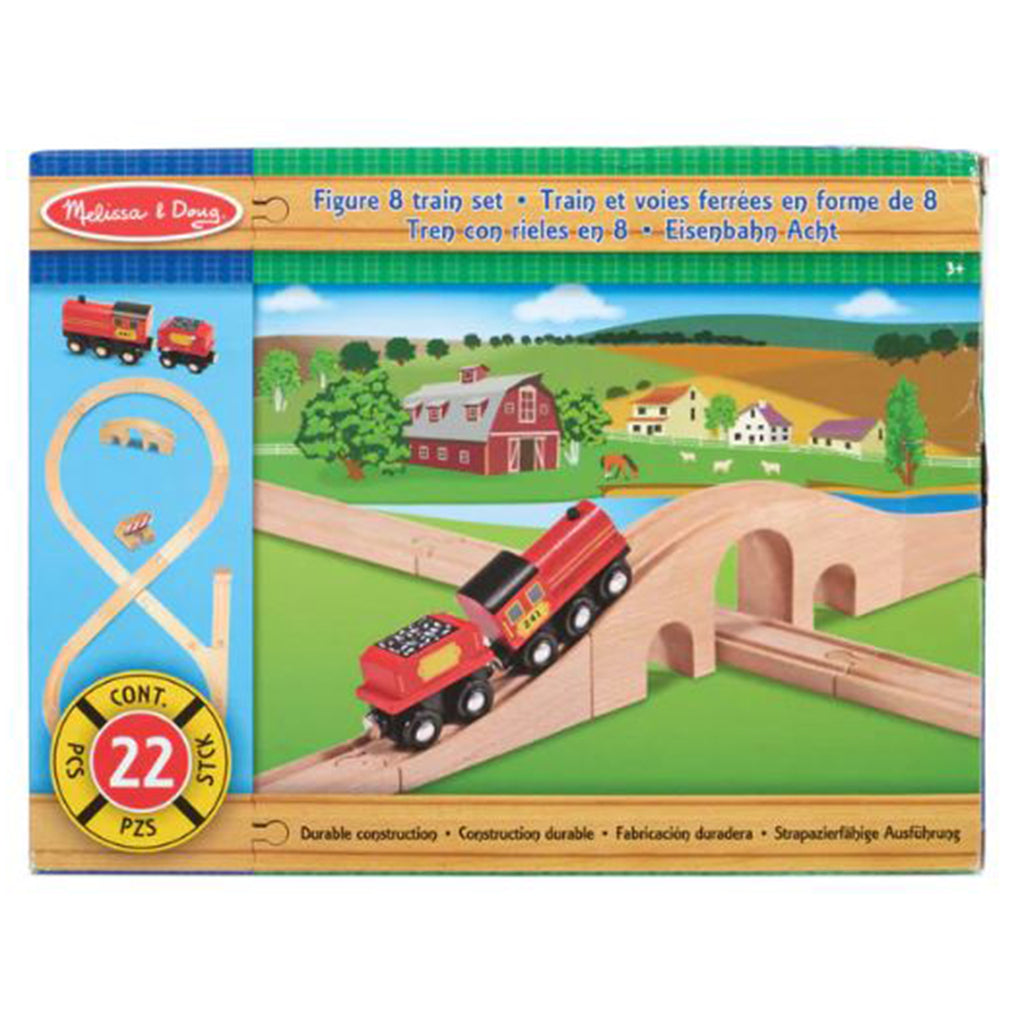 Melissa And Doug Figure Eight Wooden Train Set - Radar Toys