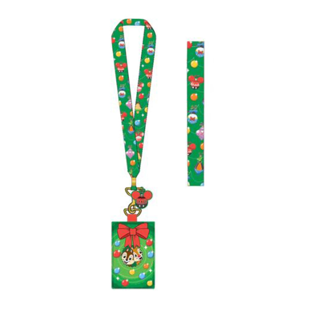 Loungefly Disney Chip And Dale Ornaments Lanyard With Cardholder