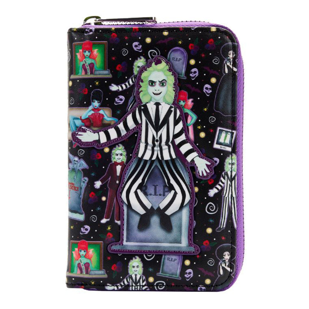 Loungefly Beetlejuice Icons AOP Zip Wallet