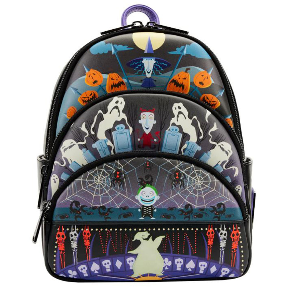 Loungefly Nightmare Before Christmas Lock Shock Barrel Oogie Backpack