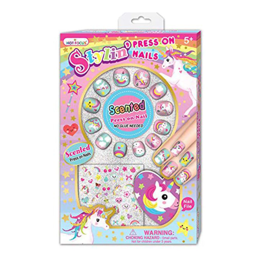 Hot Focus Scented Stylin' Press On Nails Tie Dye Butterfly Set - Radar Toys