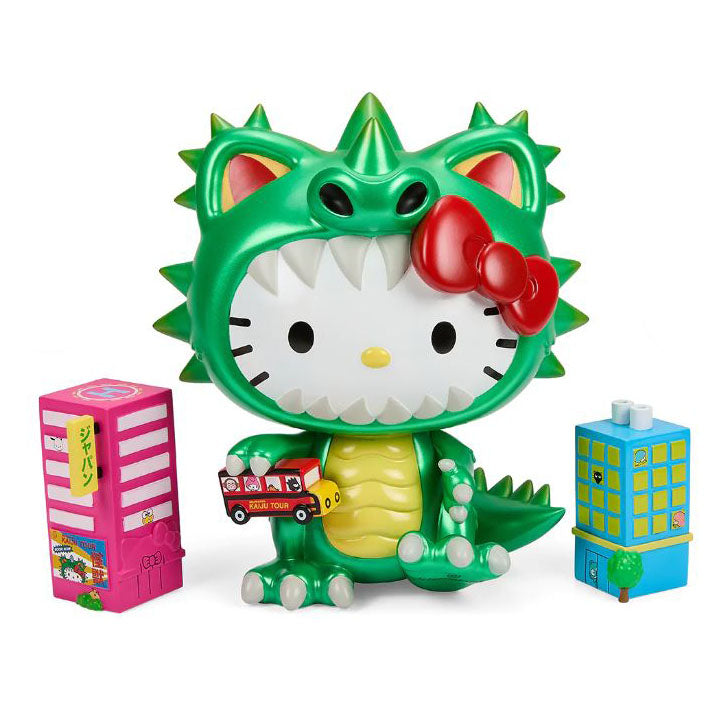 Kidrobot Sanrio Hello Kitty Kaiju Cosplay Metalic Paint 8 Inch Collectible Figure