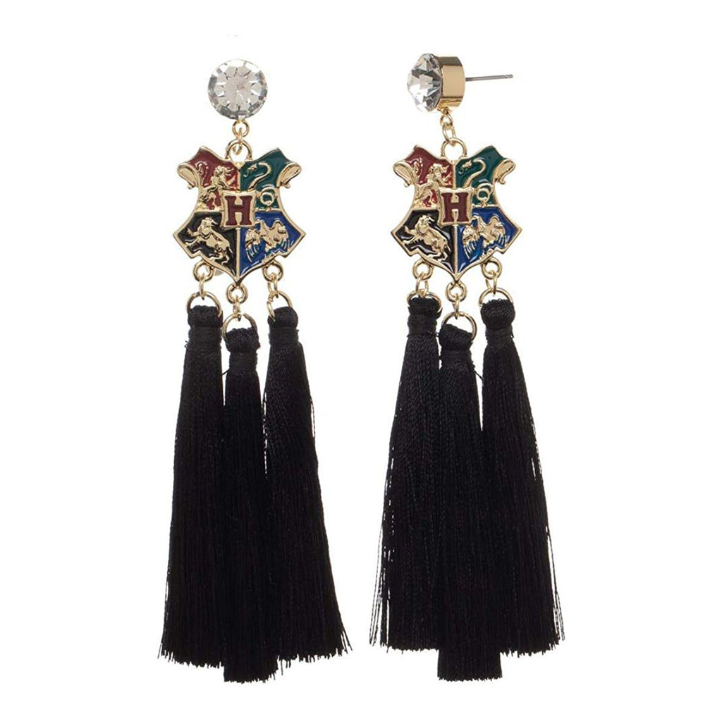 Harry Potter Crest Long Tassel Earring Set