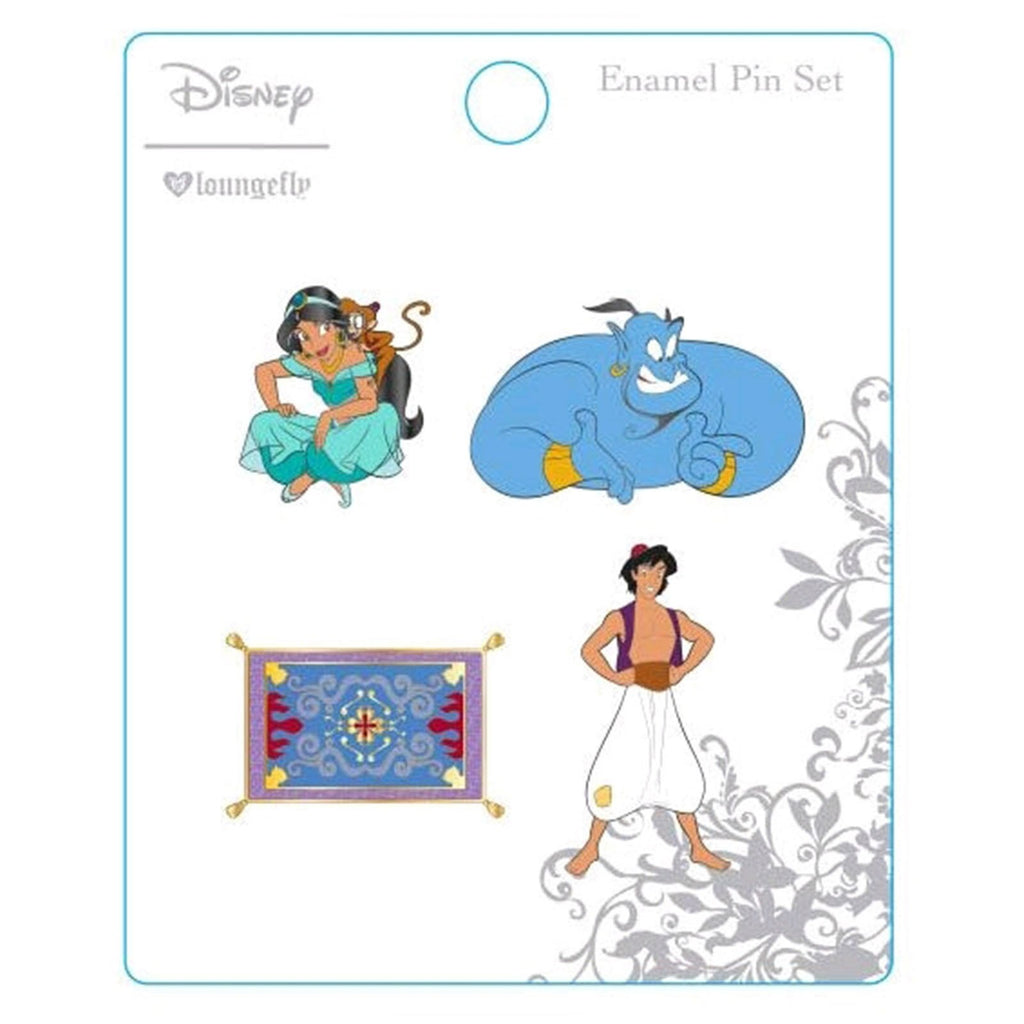 Loungefly Aladdin Enamel Character 4 Pin Set