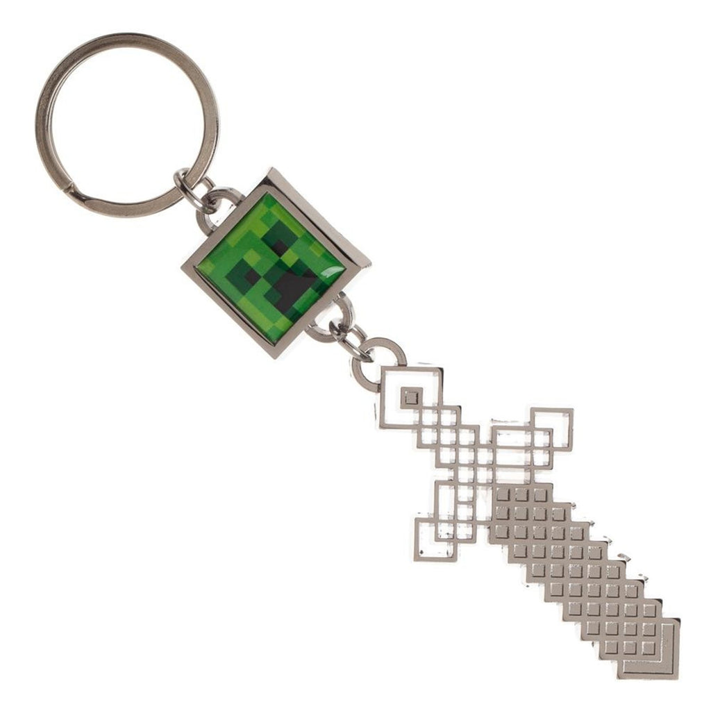 Minecraft Creeper Sword Keychain