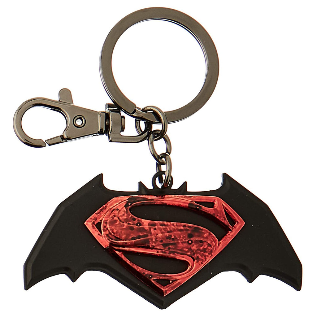 Batman Vs Superman Colored Logo Metal Keychain
