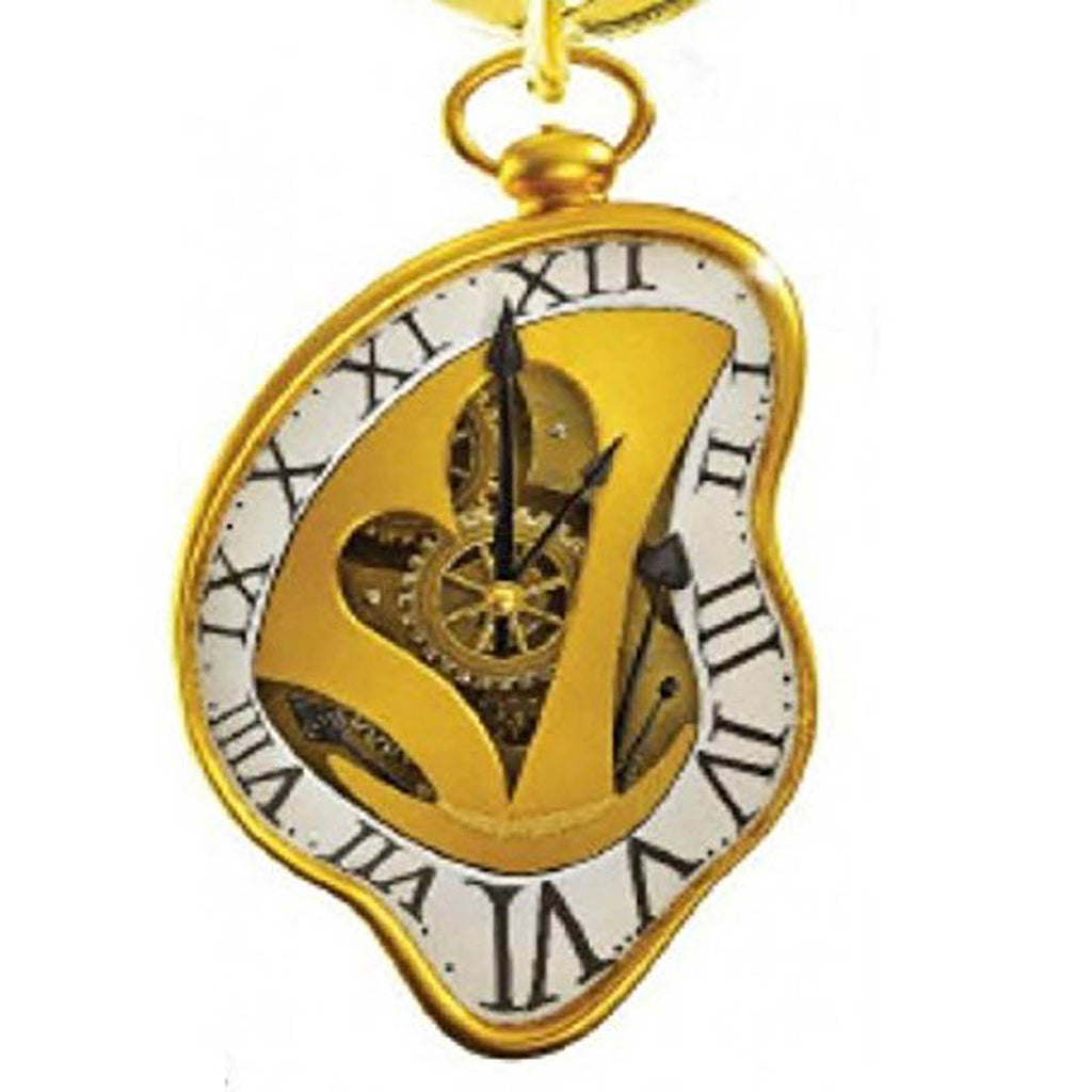 Disney Alice In Wonderland Clock Pewter Metal Keychain